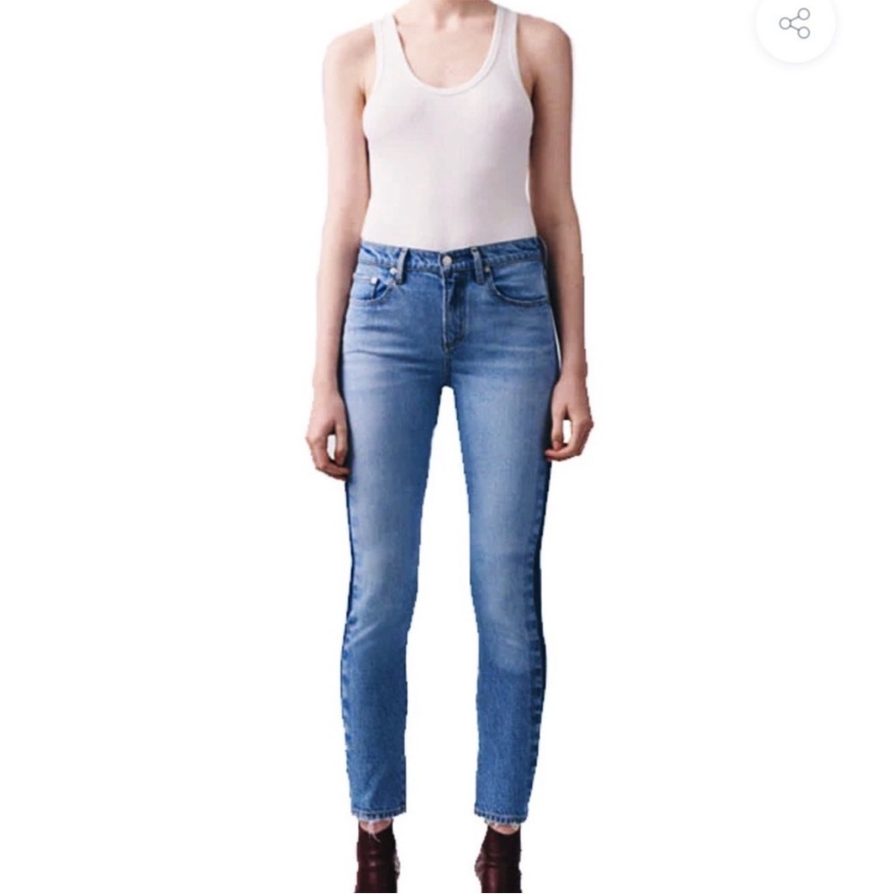 Agolde Blue Straight Leg Jeans Classic Style